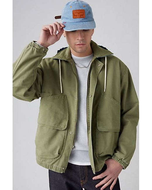 Levi's Black Duboce Hooded Work Jacket for men