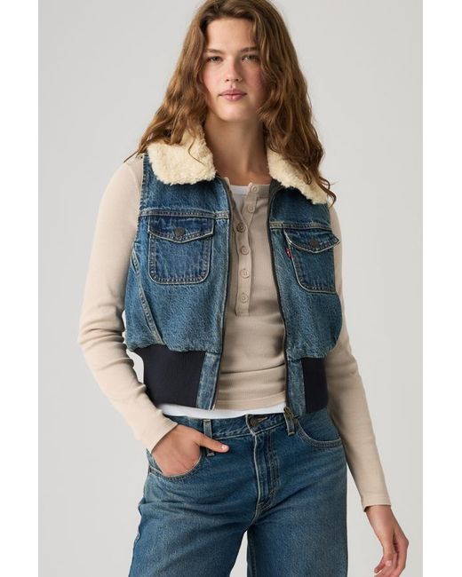 Levi's Blue Tiny Sherpa Vest