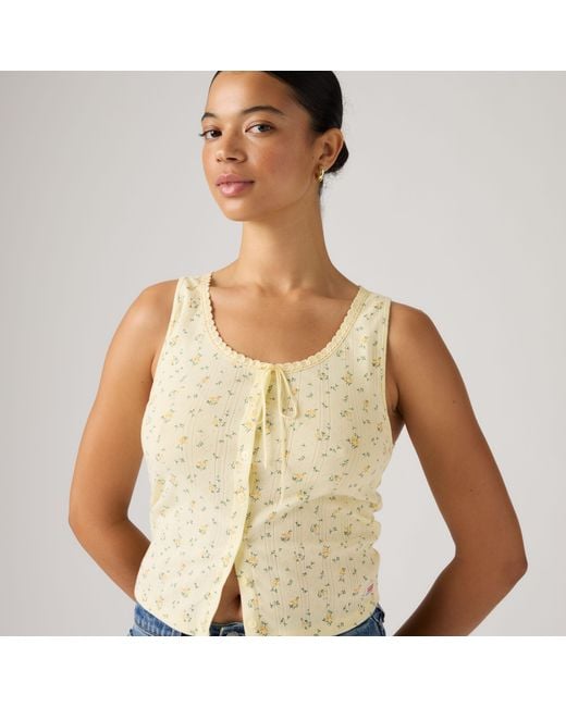 Levi's Natural Dry Goods Pointelle Lace Tank Top