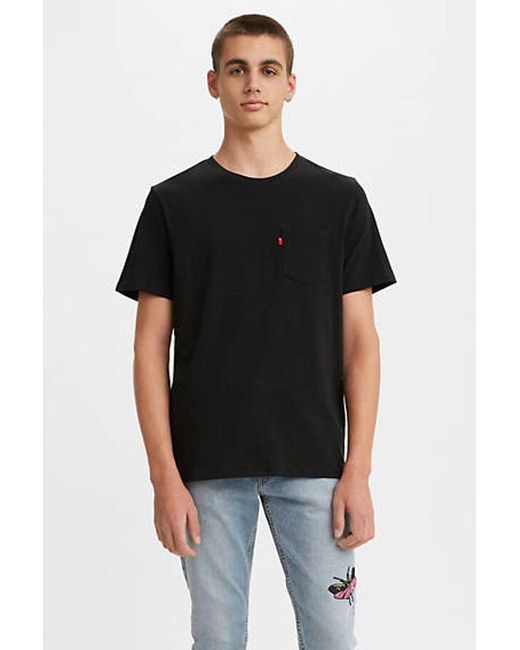 Levi's Black Classic Pocket Tee for men