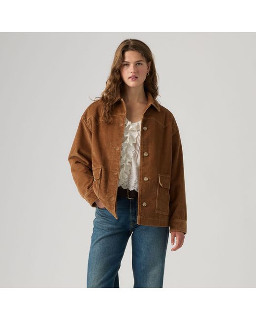 Levi's Corduroy Demi Shacket in het Brown