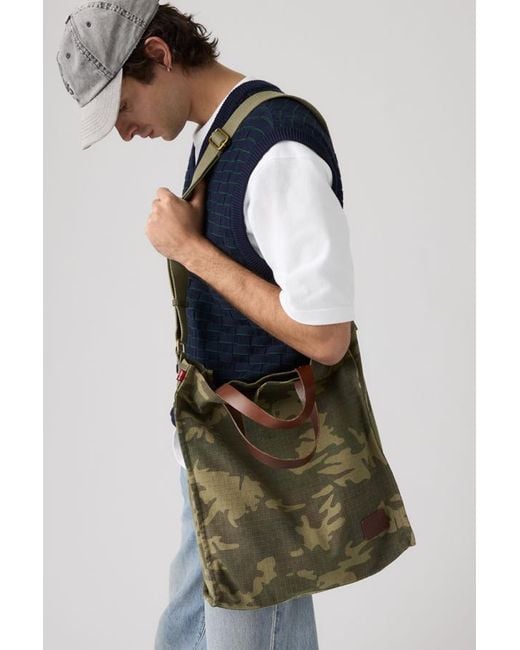 Borsa Tote Heritage di Levi's in Green da Uomo