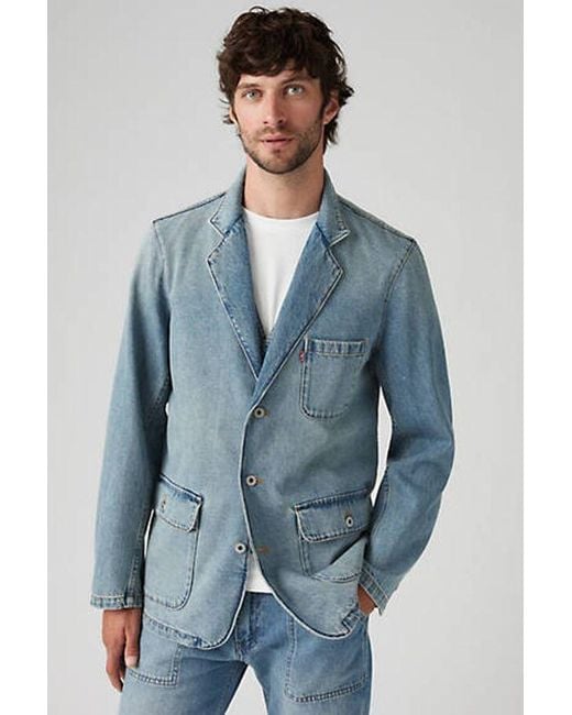 Levi's Blue Mission Denim Blazer for men