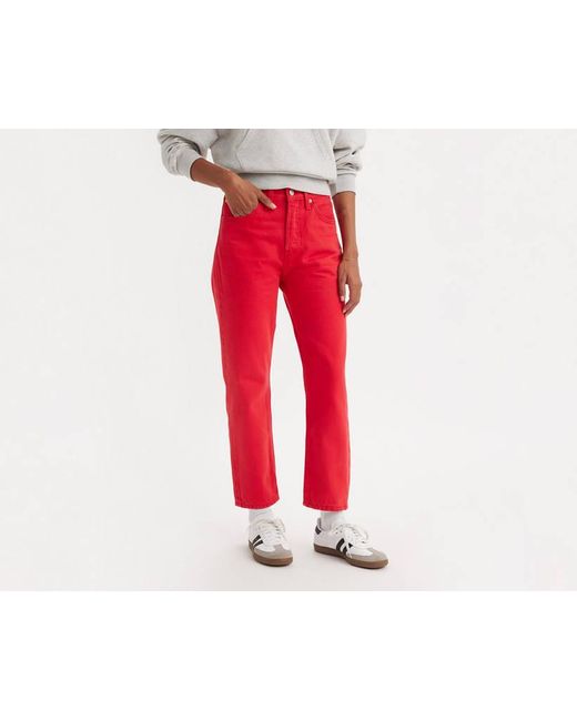 Levi's Red 501 Crop Jeans