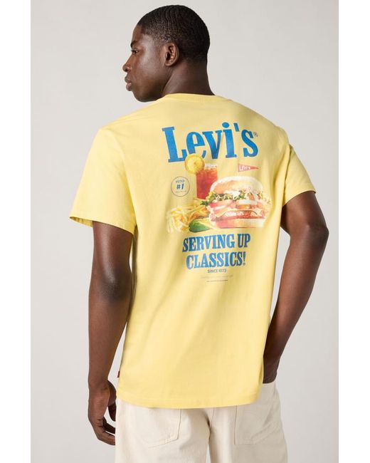 Levi's Yellow Relaxed Fit Graphic Tee for men
