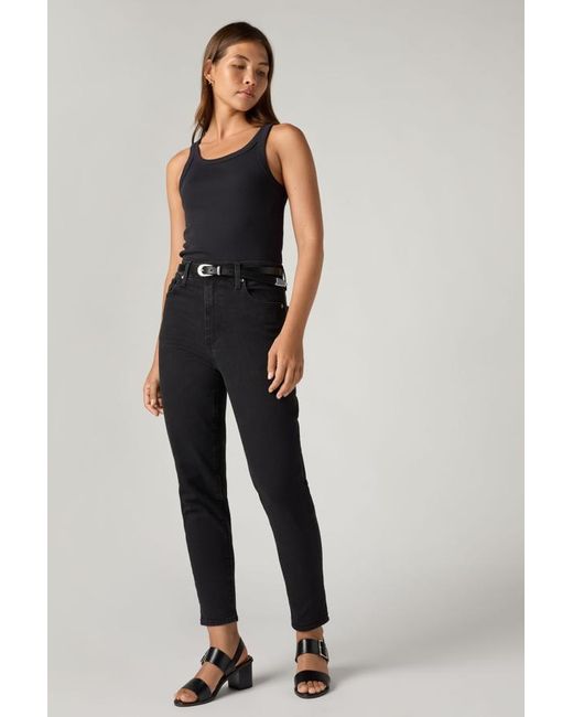 Levi's Black High Waisted Mom Jeans