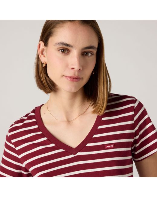 Levi's Red The Perfect V Neck Tee