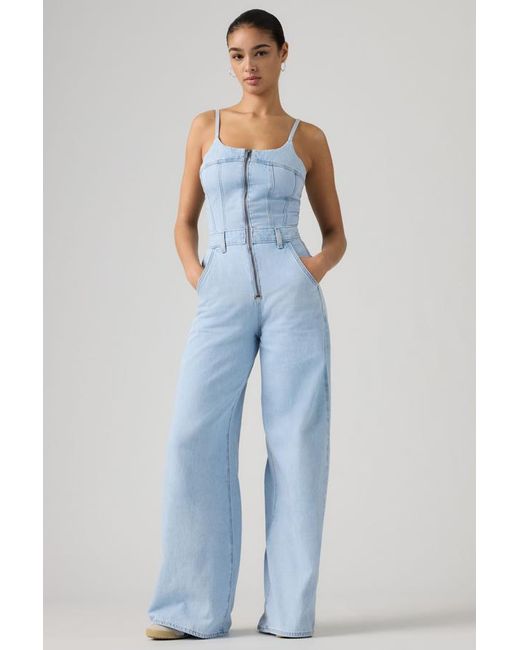 Levi's Bustier Lightweight Jumpsuit in het Blue
