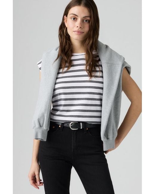 Levi's Gray Pleated Muscle Tank Top