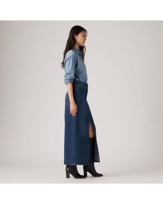 Falda Column Levi's de color Blue