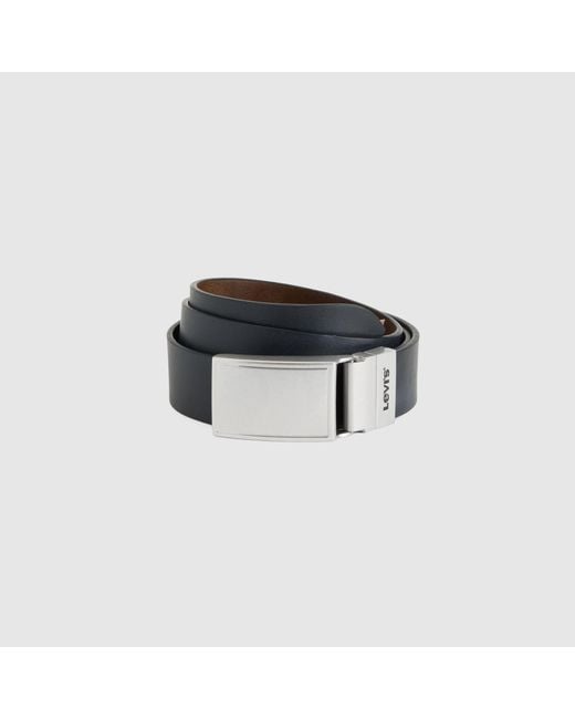 Levi's Black Reversible Plaque Buckle Belt for men