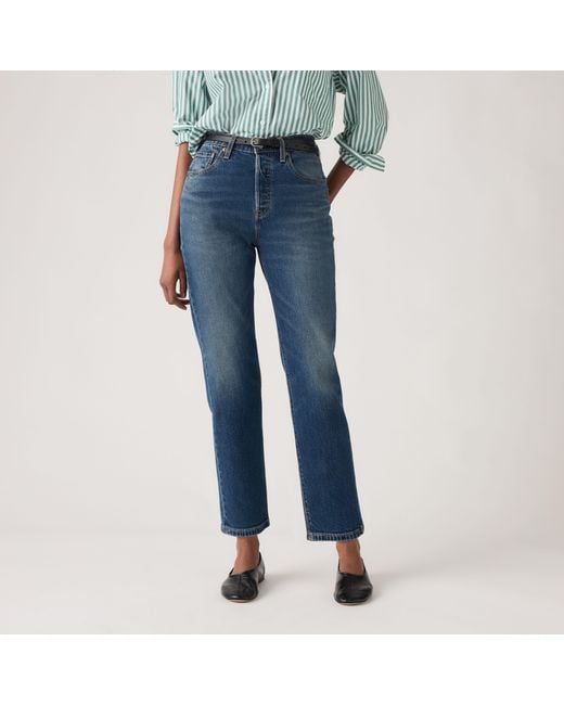 Levi's Blue Cropped 501 Original Jeans A8746-0004