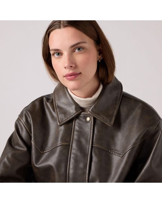 Levi's Brown Short Western Bomber Jacket