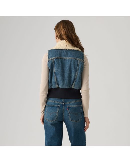 Tiny Sherpa Vest Levi's de color Blue