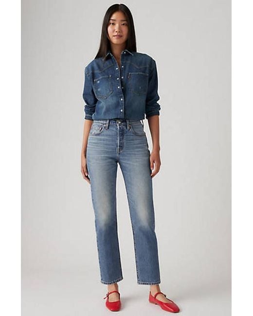 Jean Crop 501 Levi's de color Blue