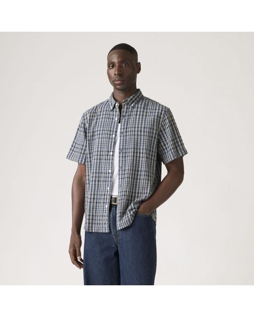 Levi's Black Short Sleeve Authentic Button Down Shirt for men