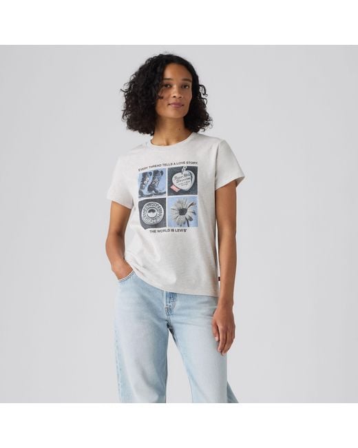 Levi's The Perfect Tee in het White