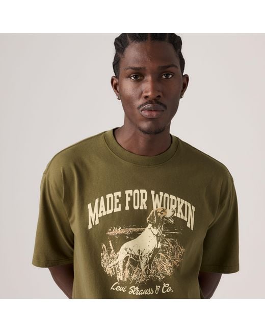 Levi's Green Workwear Graphic Tee for men