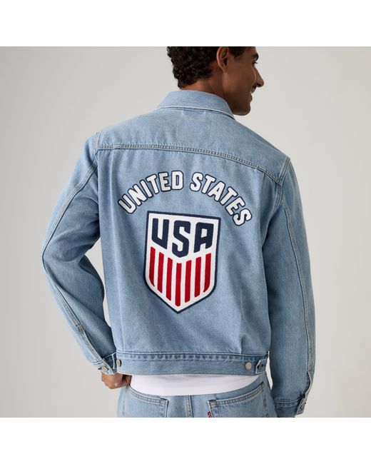 Levi's Blue U. S. Soccer Type Ii Trucker Jacket for men