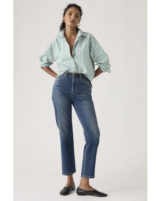 Levi's Blue Cropped 501 Original Jeans A8746-0004
