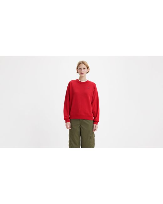 Levi's Red Standard fit sweatshirt mit rundhalsausschnitt