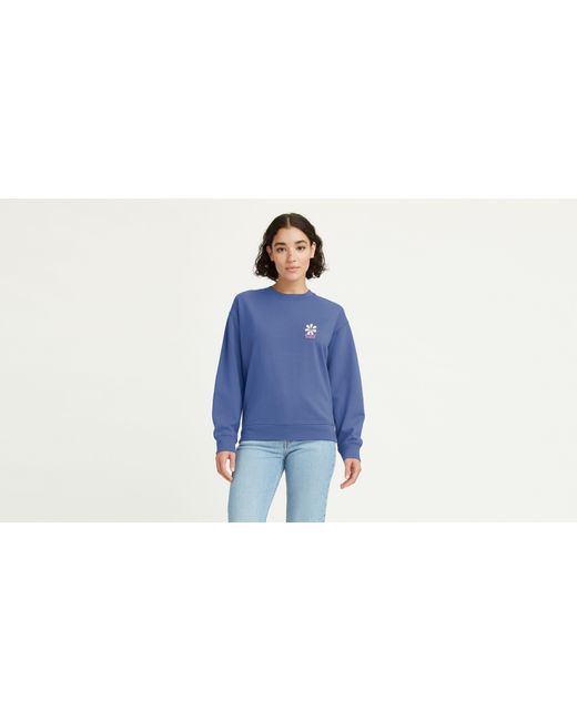 Levi's Blue Standard sweatshirt mit rundhalsausschnitt und grafik