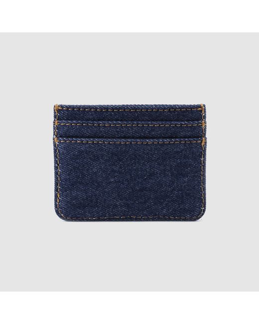 Levi's Blue Denim Card Holder for men