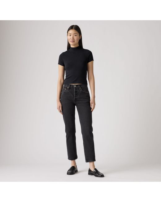Levi's Black 501 Crop Jeans