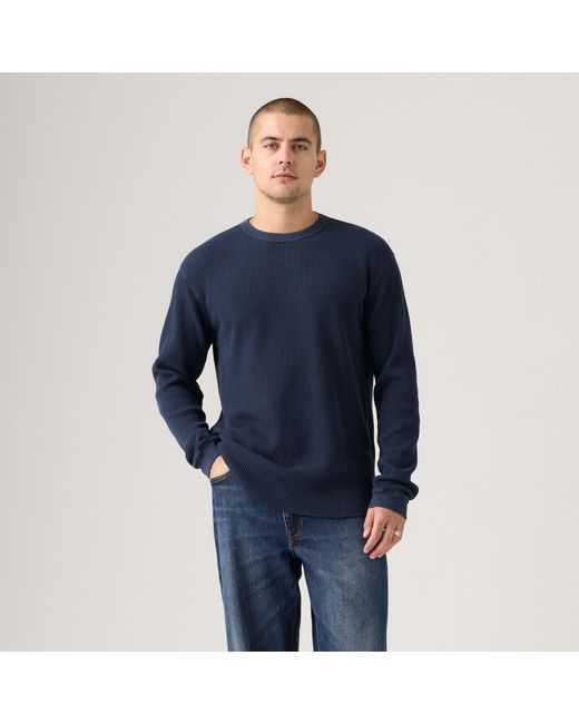 Levi's Blue Long Sleeve Relaxed Thermal Tee for men