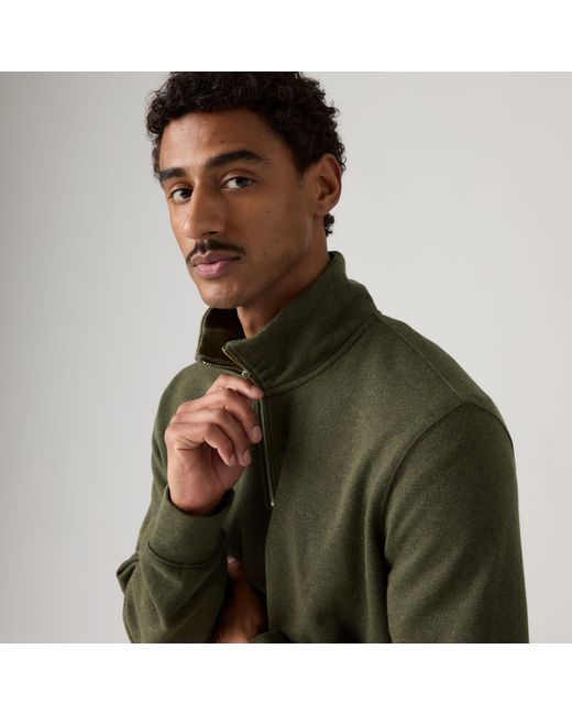 Levi's Green Original Housemark Quarter Zip Pullover for men