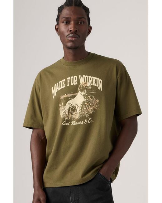 Levi's Green Workwear Graphic Tee for men