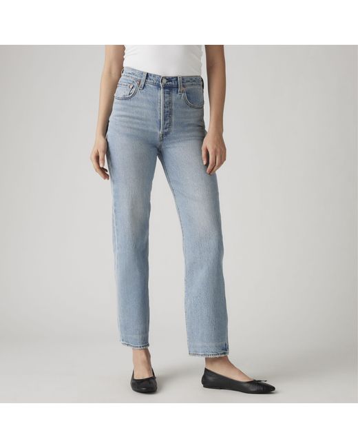 Levi's Blue Ribcage Straight Ankle Jeans