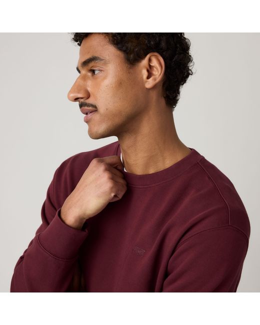 Levi's Red Original Housemark Crewneck Sweatshirt for men