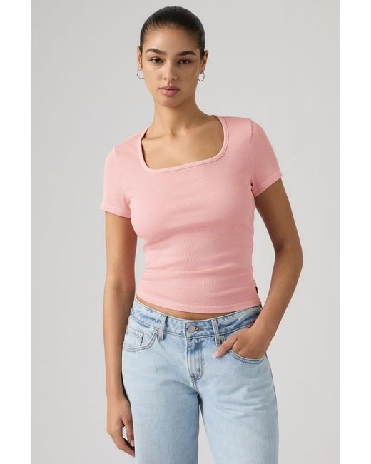 Levi's Blue Essential Square Neck Tee