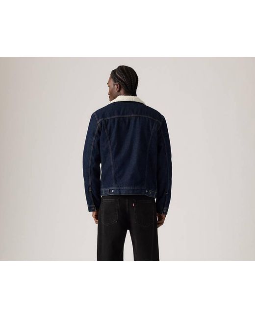 Giacca Sherpa Trucker Type Iii di Levi's in Blue da Uomo