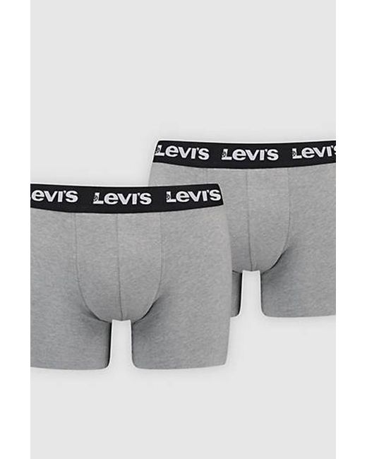 Boxer Parigamba Basic Confezione Da 2 di Levi's in Gray da Uomo