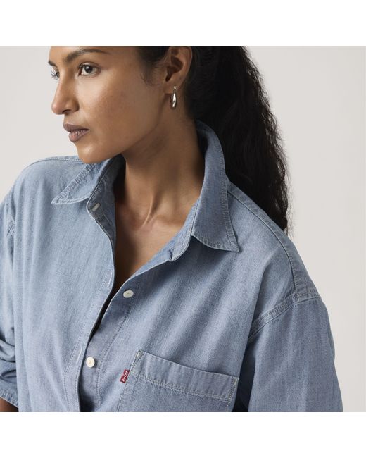 Levi's Blue Harlie Boyfriend Shirt