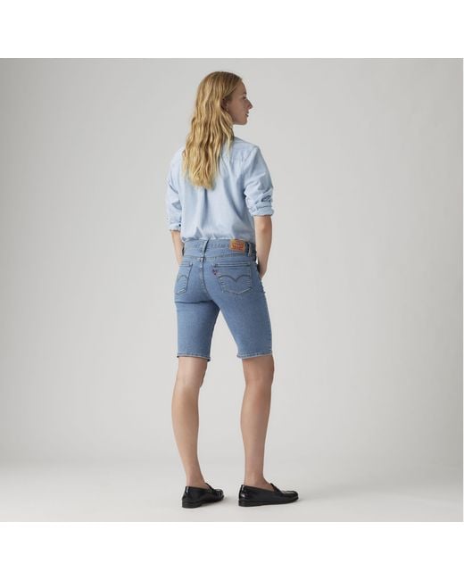 Levi's Shaping Bermudashort in het Blue