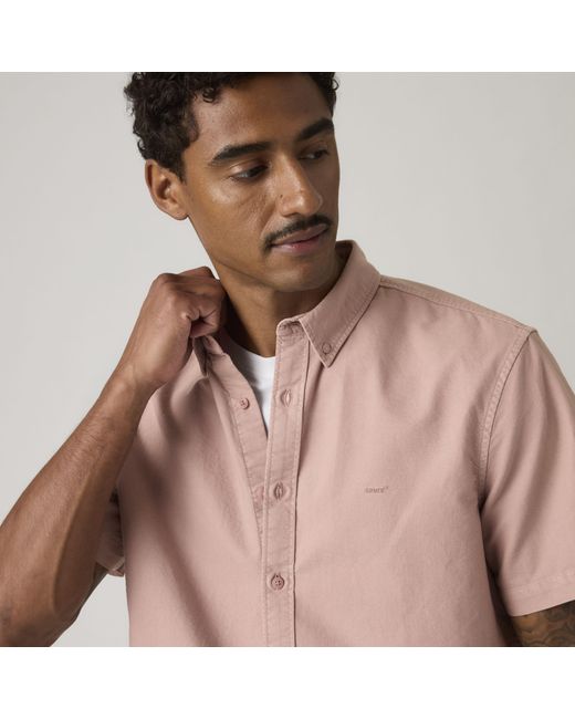 Levi's Natural Short Sleeve Authentic Button Down Shirt for men