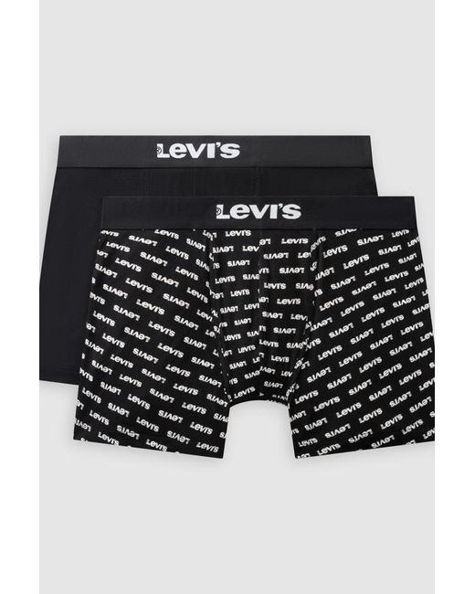 Levi's Black Logo Boxer Brief 2 Pack for men