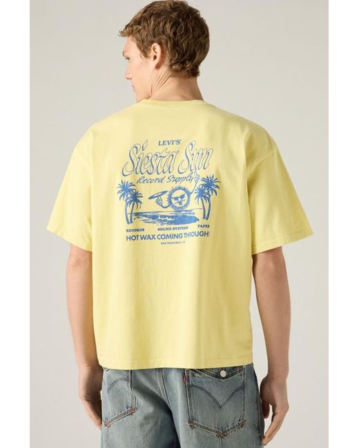 Levi's Yellow Graphic Boxy Tee for men