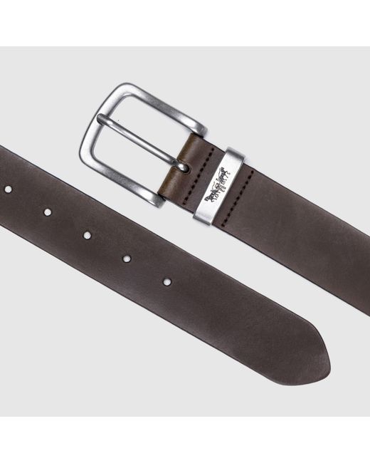 Levi's Brown Metal Two Horse Keeper Belt for men