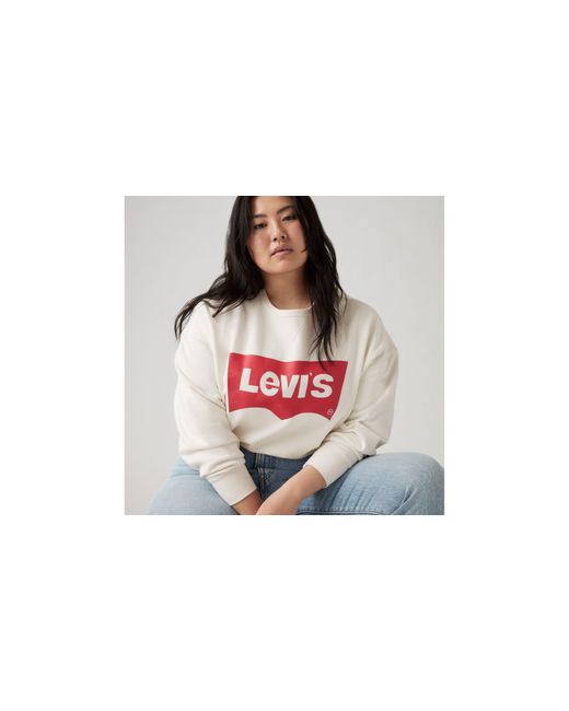 Levi's Black Signature sweatshirt mit rundhalsausschnitt und grafik (plus größe)