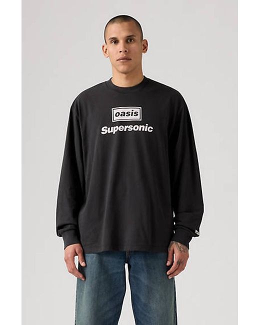 Levi's Black Oasis Long Sleeve Band Tee for men