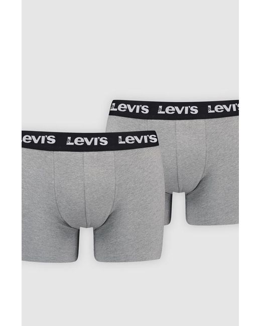 Levi's Gray Basic Boxer Brief 2 Pack for men