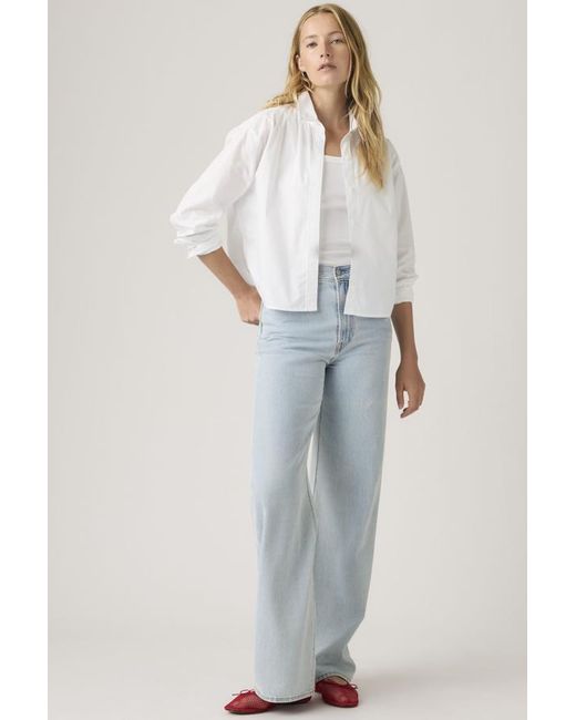 Levi's Blue Ribcage Wide Leg Lightweight Jeans