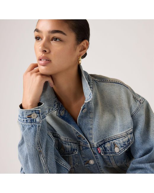 Levi's Cropped '90S Trucker Jacket in het Blue
