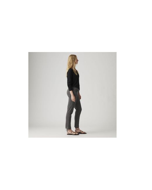 Levi's Black Mid Rise Boyfriend Jeans