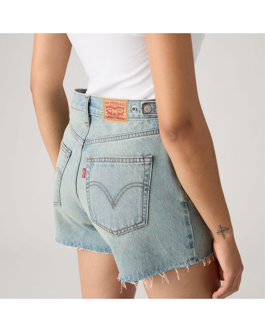 Levi's Cinch Mid Thigh Short in het Blue