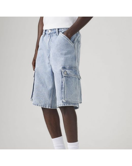 Levi's Blue 478 Baggy Cargo Shorts for men